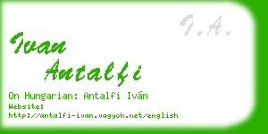 ivan antalfi business card